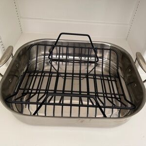 All-Clad Stainless Steel Roaster With Rack 13" x 16"